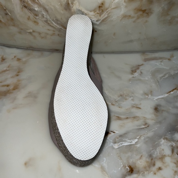 MARCO RICCI WOMENS WRINKLE VAMP PLATFORM SLINGBACK WEDGE, SIZE EU 38 (US8), NUDE - Picture 13 of 13